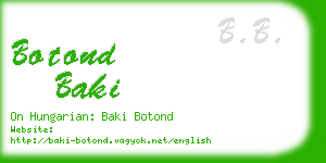 botond baki business card